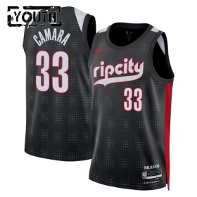 Camiseta Niños Portland Trail Blazers Toumani Camara 2024-25 Nike City Edition Negro Swingman